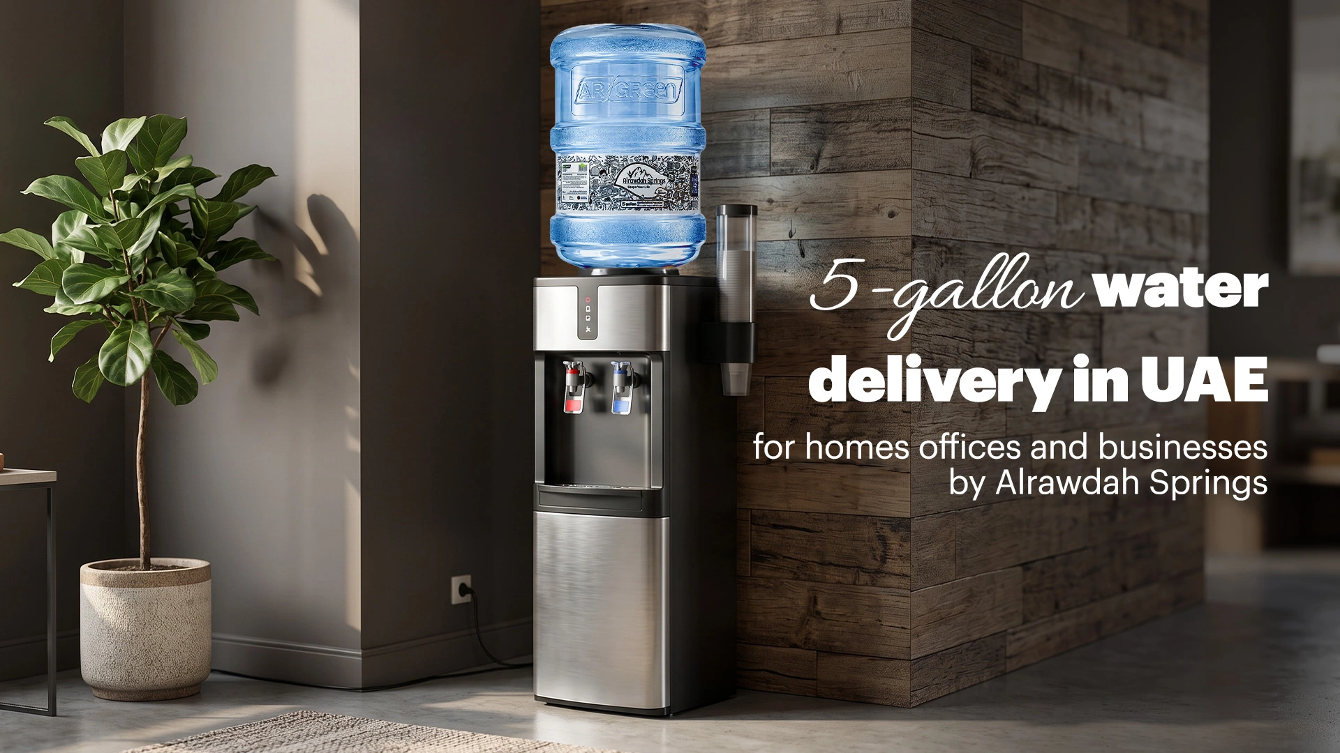 5-gallon water delivery in UAE for homes offices and businesses by Alrawdah Springs