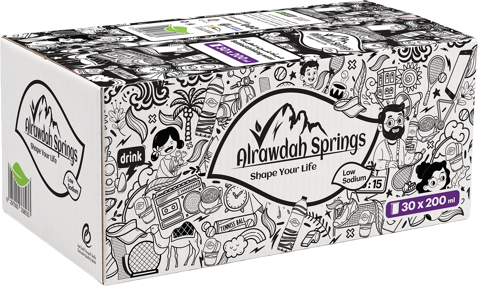 Alrawdah Springs 200ml Cup × 30
